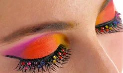 Fashion Rainbow Rhinestone Eyelashes Makeup