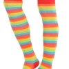 Shop Rainbow Striped Knee High Socks Tights