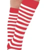New Red & White Striped Socks Tights