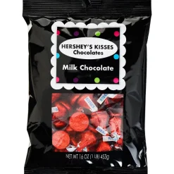 Clearance Red & White Team Colors Hershey's Kisses, 32Oz - Milk Chocolate Candy Buffet By Color