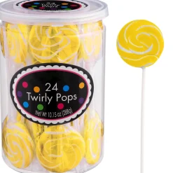 Flash Sale Red & Yellow Team Colors Swirly Lollipops, 48Ct - Cherry & Lemon Candy Buffet By Color
