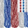 Sale Red, Silver & Blue Bead Necklaces, 50Ct Jewelry