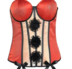 Best Sale Red Vintage Clown Corset - Freak Show Corsets