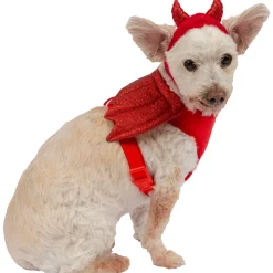 Hot Red Winged Devil Dog Harness Set Dog & Pet Costumes
