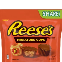 Sale Reese's Miniature Milk Chocolate & Peanut Butter Cups, 10.5Oz Chocolate Candy