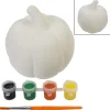 Party City Resin Pumpkin Paint Kit, 4.7In X 3.9In| Favors & Favor Bags