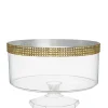 Clearance Rhinestone Clear Plastic Trifle Container, 40Oz Candy Buffet By Color