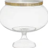 New Rhinestone Plastic Pedestal Bowl, 60Oz Candy Buffet By Color