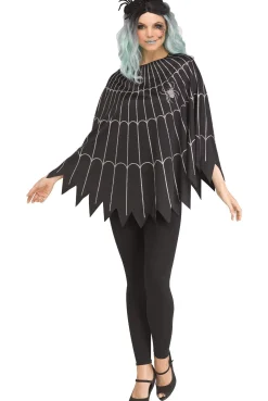Fashion Rose Gold Glitter Spiderweb Poncho For Adults Capes, Robes
