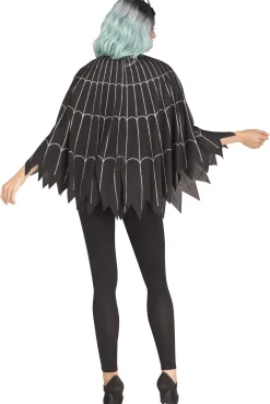 Fashion Rose Gold Glitter Spiderweb Poncho For Adults Capes, Robes