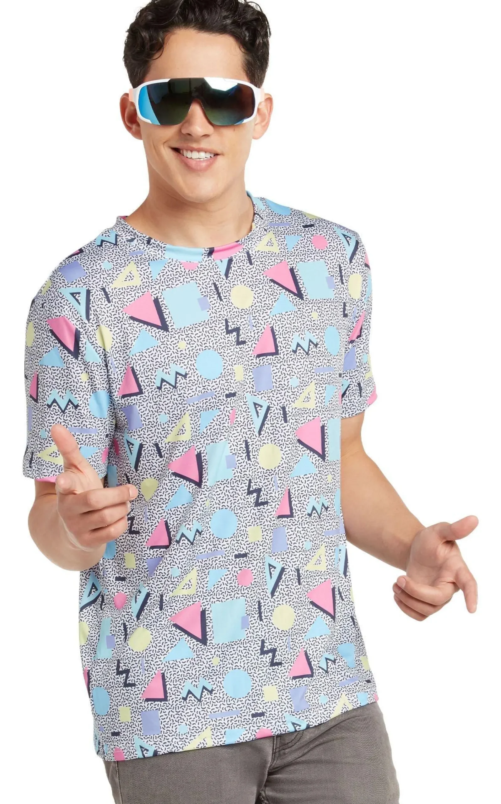 Cheap 80S Geometric T-Shirt For Adults Men Decades