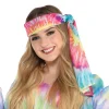 Online 60S Hippie Tie-Dye Head Scarf Boas