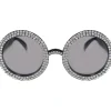 Best Sale 70S Oversized Crystal Sunglasses Glasses