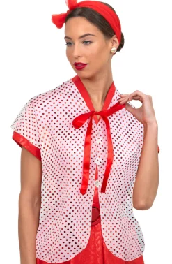 Party City 50S Red & White Polka Dot Capelet For Adults|Women 1950S
