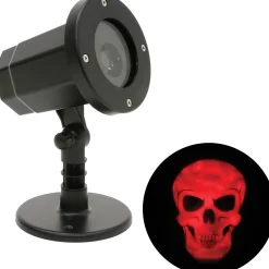 Party City Shimmering Red Skull Motion Projector, 5.25In X 7.5In| Strobe Lights & Black Lights