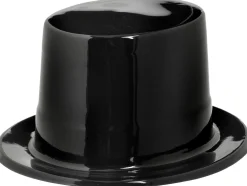 Fashion Shiny Black Top Hat Hats