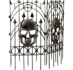 Party City Silver Skull Fence| Yard Stakes & Signs