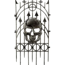 Party City Silver Skull Fence| Yard Stakes & Signs