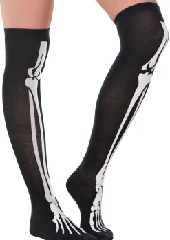 Cheap Skeleton Bones Over-The-Knee Socks Tights