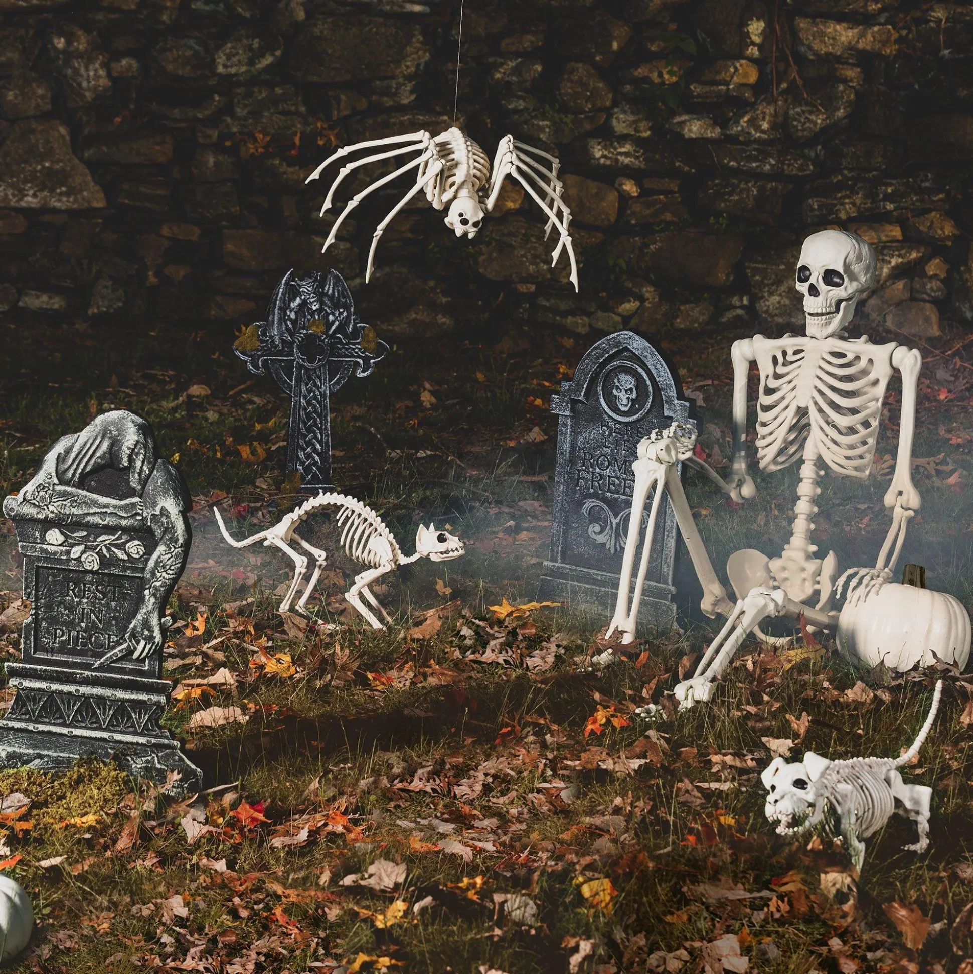 Party City Skeleton Cat Decoration, 18In X 10.25In| Skeletons