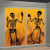 Party City Skeleton Party Window Silhouette Plastic Scene Setters, 33In X 65In, 2Pc| Window & Wall Décor