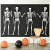 Party City Skeleton Plastic Scene Setter Kit, 7Pc| Window & Wall Décor