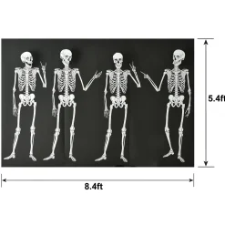 Party City Skeleton Plastic Scene Setter Kit, 7Pc| Decorations