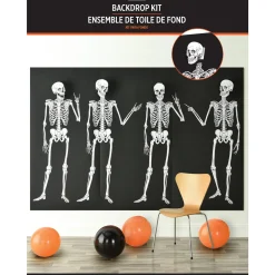 Party City Skeleton Plastic Scene Setter Kit, 7Pc| Decorations