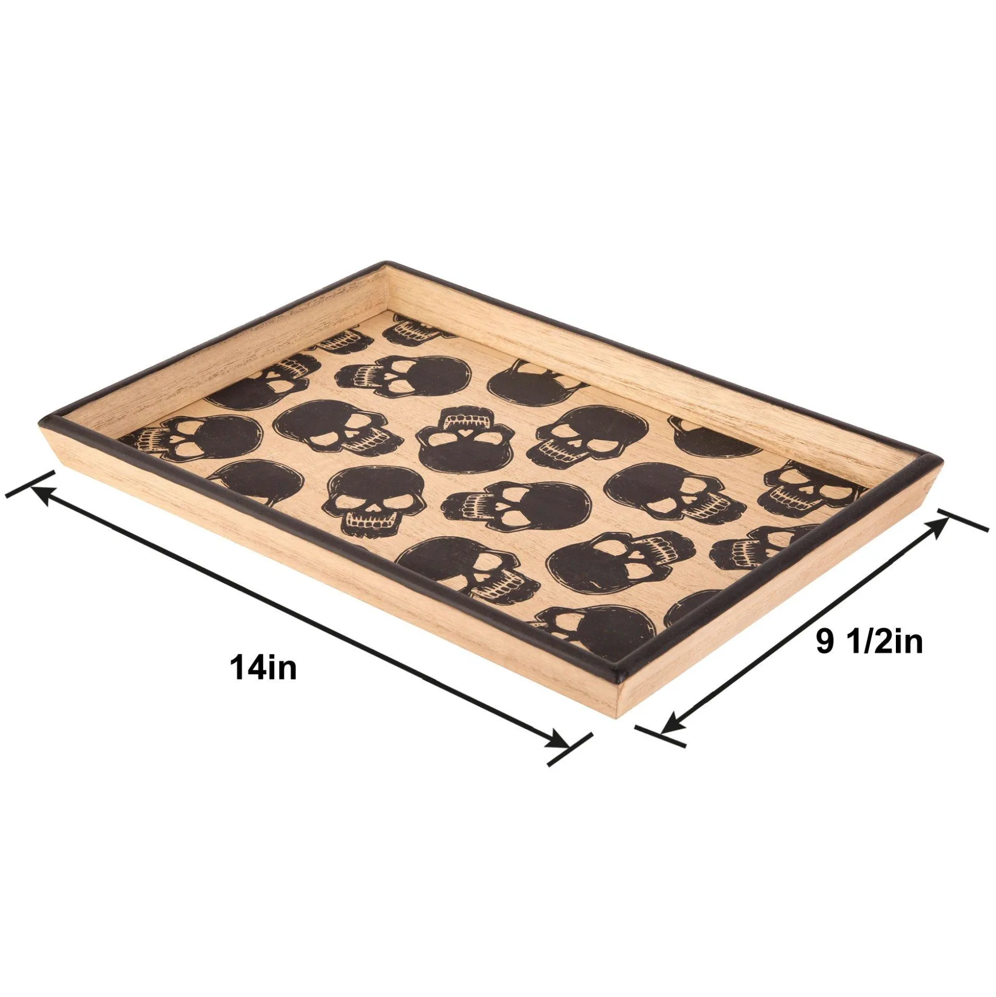 Party City Skull Rectangular Fiberboard Serving Tray, 14In X 9.5In| Wicked Haunting