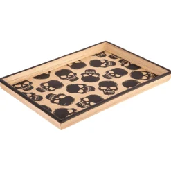 Party City Skull Rectangular Fiberboard Serving Tray, 14In X 9.5In| Home Décor