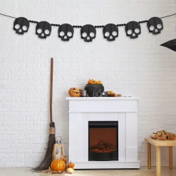 Party City Skull Wood Garland, 6Ft| Decorations
