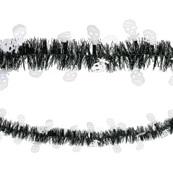 Party City Skulls Halloween Tinsel Garland, 9Ft| Decorations