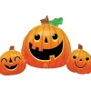 Party City Smiling Halloween Jack-O'-Lantern Trio Foil Balloon, 35In X 22In| Balloons