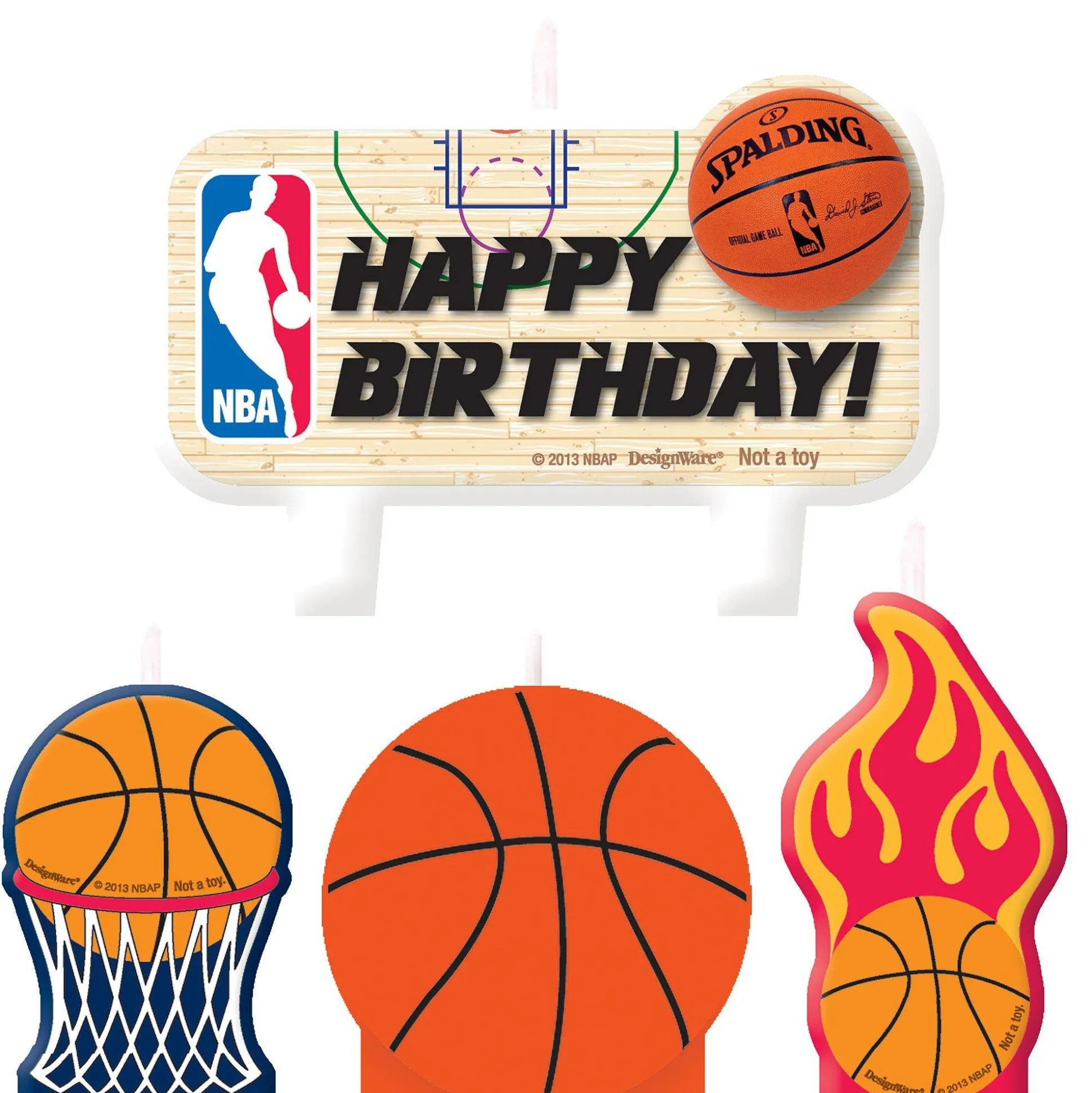 Online Spalding Basketball Birthday Candles 4Ct Baking Supplies