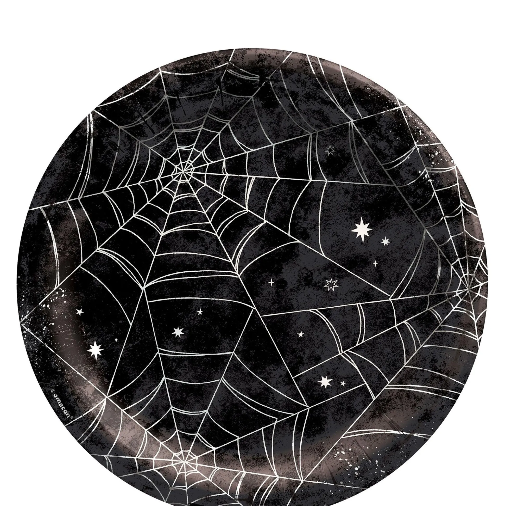Party City Spiderweb Night Halloween Paper Dinner Plates, 10In, 20Ct| Spiderweb Night