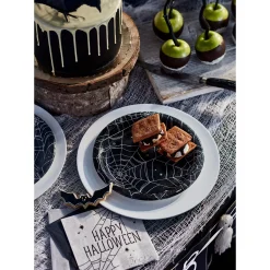 Party City Spiderweb Night Halloween Paper Dinner Plates, 10In, 20Ct| Spiderweb Night