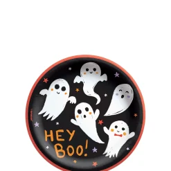 Party City Spooky Friends Halloween Paper Dessert Plates, 6.75In, 50Ct| Tableware & Serveware
