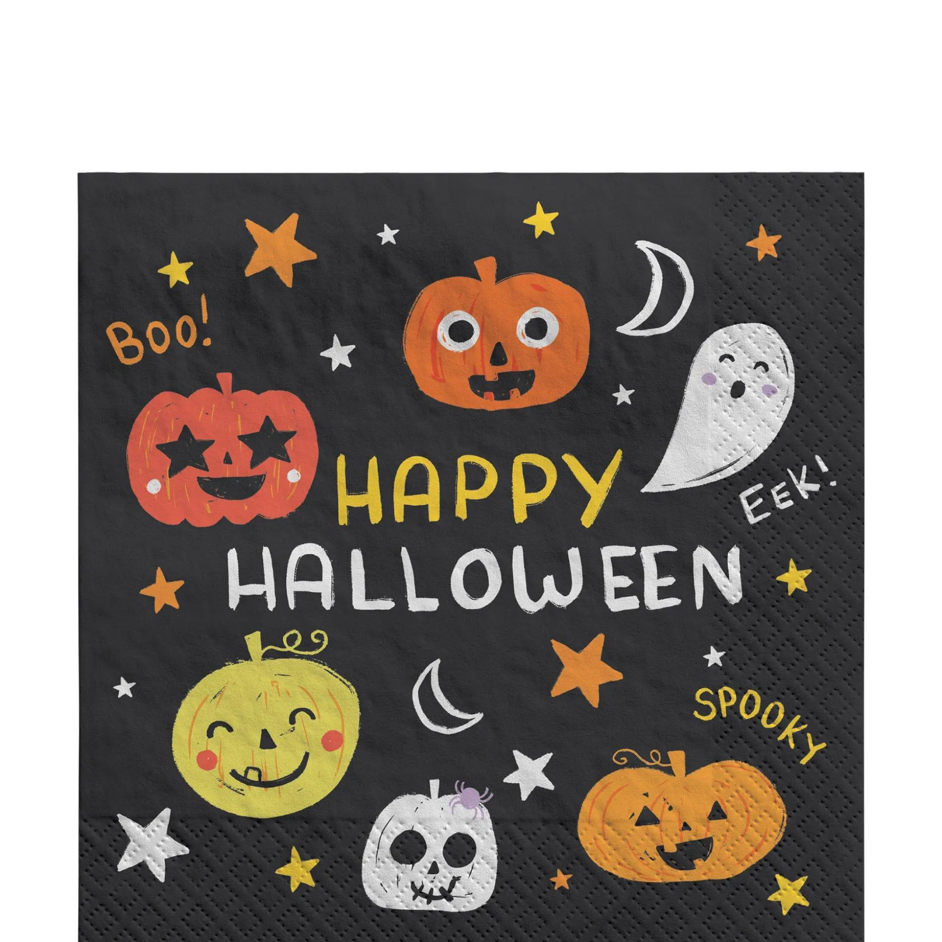 Party City Spooky Friends Halloween Paper Lunch Napkins, 6.5In, 100Ct| Tableware & Serveware