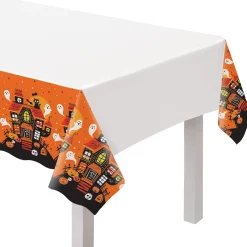 Party City Spooky Friends Halloween Plastic Table Covers, 54In X 84In, 3Ct| Table Décor & Centerpieces