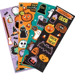 Party City Spooky Friends Halloween Stickers, 4 Sheets| Favors & Favor Bags