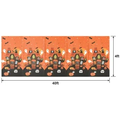 Party City Spooky Friends Plastic Scene Setter Room Roll, 40Ft| Door Décor & Signs
