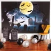 Party City Spooky Moonlit Cemetery Halloween Backdrop Kit, 100In X 65In| Window & Wall Décor