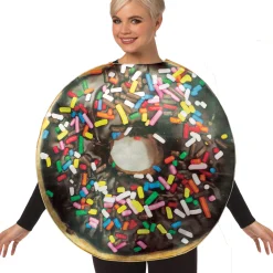 Party City Sprinkle Donut & Cold Brew Coffee Couples Costumes For Adults|Women Funny
