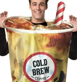 Party City Sprinkle Donut & Cold Brew Coffee Couples Costumes For Adults|Women Funny