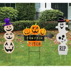 Party City Stacked Ghost Yard Sign| Yard Stakes & Signs