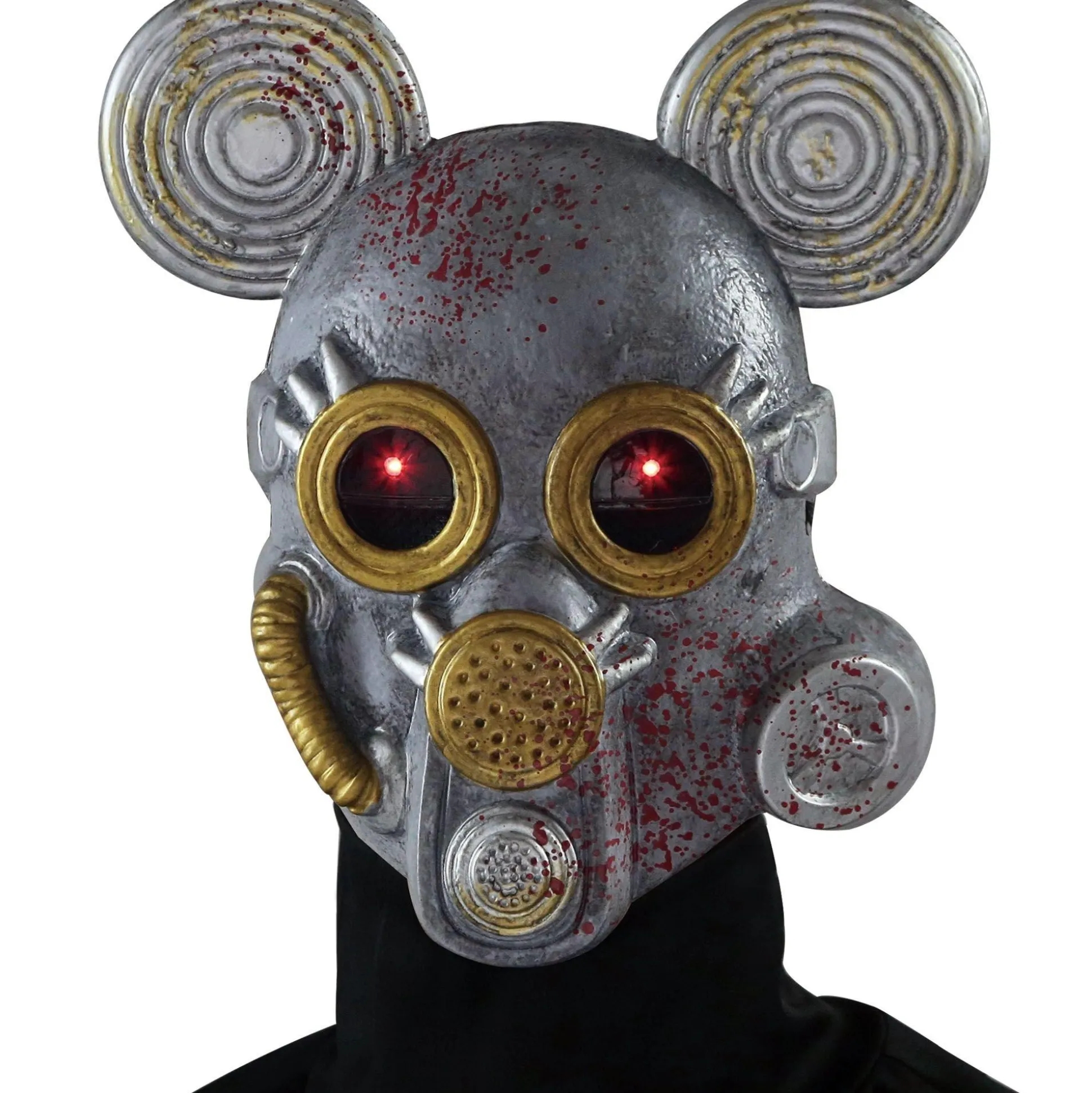 Outlet Steampunk Mutated Mouse Light-Up Mask Scary