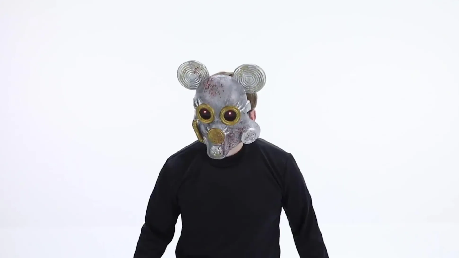 Outlet Steampunk Mutated Mouse Light-Up Mask Scary