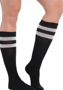 Cheap Stripe Athletic Knee-High Socks Tights