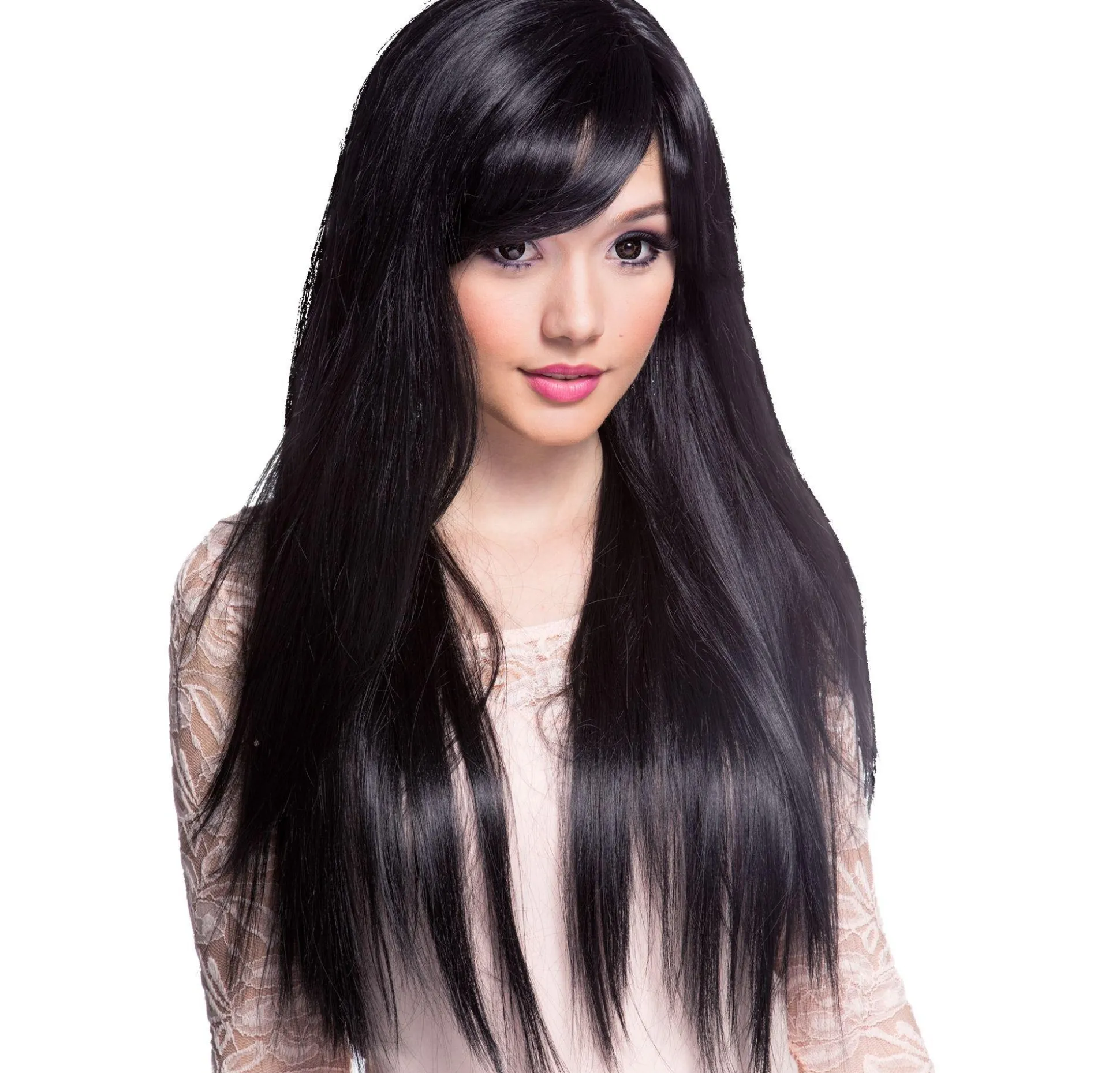 Shop Stylish Long Black Wig Wigs