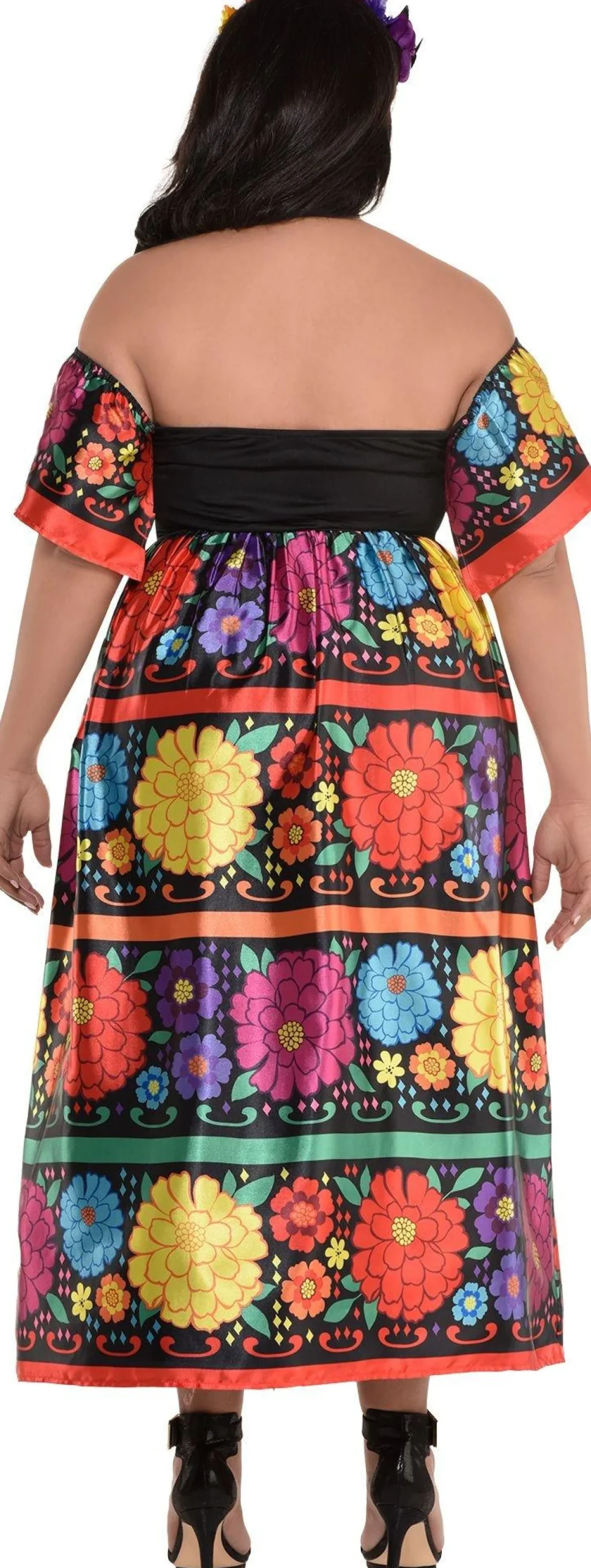 Party City Sugar Skull Beauty Plus Size Costume For Adults - Day Of The Dead|Women Scary